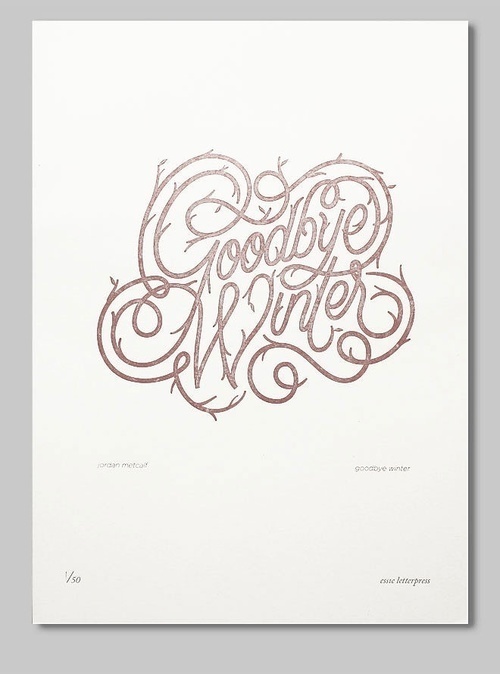 Essie Letterpress Limited Ed Jordan Metcalf #lettering #organic #poster