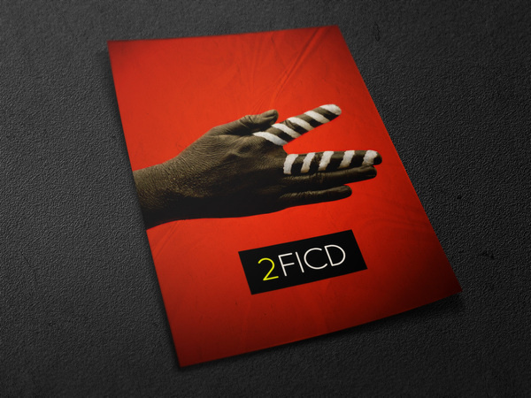 2FICD - Festival Internacional de Cine en el Desierto #logotype #movie #red #branding #2ficd #design #minimalism #simple #cine #ficd #identity #film #logo #hand #typography