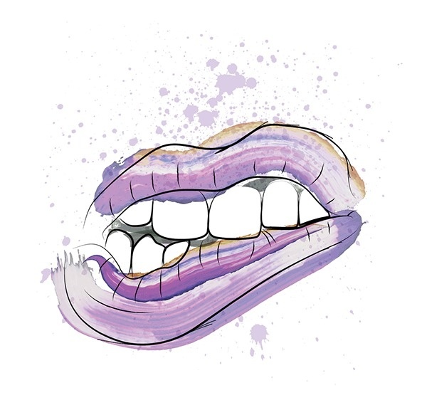 SMASHED! on Behance #teeth #lips #design #illustration #purple #art #mouth