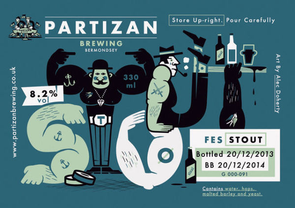Etiquetas ilustradas para la cerveza artesanal Partizan Brewing #illustration #label #beer