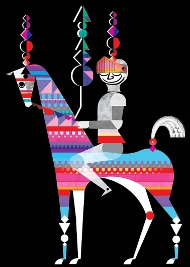 artistic.ly - Lesley Barnes Illustration #horse #smiling #lesley #illustration #barnes #asleep #knight