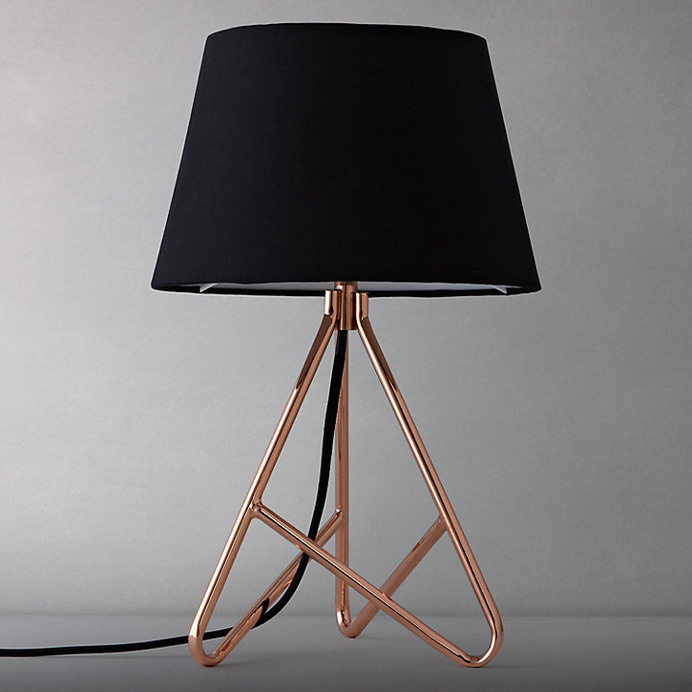 Buy John Lewis Albus Twisted Table Lamp, Black/ Copper Online at johnlewis.com #lamp #copper #design #lewis #product #john #lighting