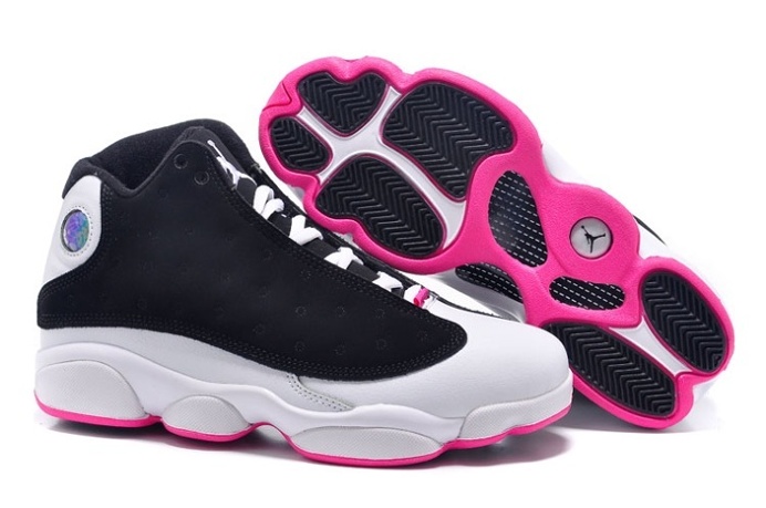 Nike Air Jordan 13 Retro Womens Shoes Black White New