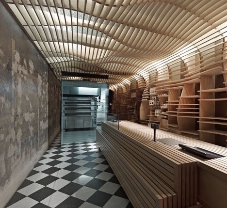 Dezeen » Blog Archive » Baker D Chirico by March Studio #interior #bakery #design #wood #melbourne
