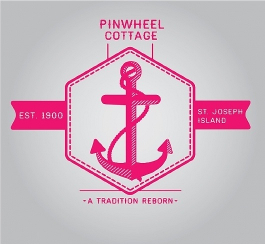 Pinwheel Cottage - Noah Mooney Design #logo #anchor #branding
