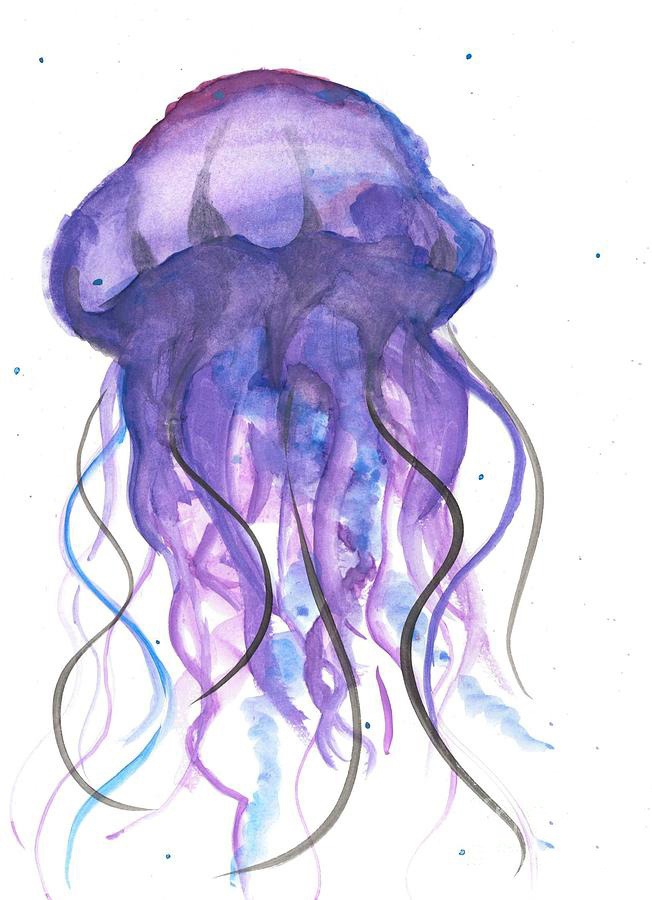 easy jellyfish painting & jellyfish paint by numbers #painting