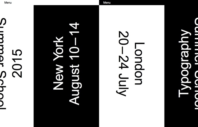 Typography Summer School, inspiration N°486 published on The Gallery in date November 5th, 2015. #website