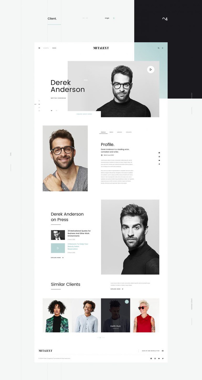 MI Talent – Free PSD Template