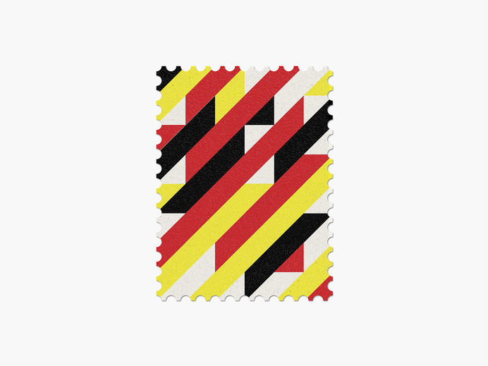 Belgium #stamp #graphic #maan #geometric #illustration #minimal #2014 #worldcup #brazil