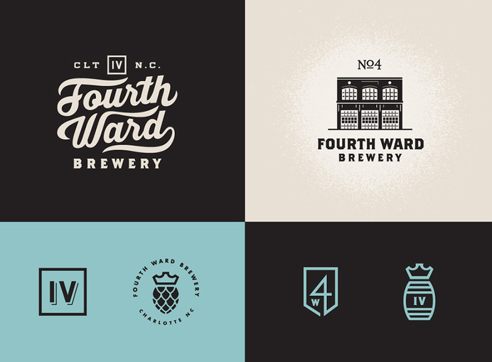 Fourth Ward Brewery Identity by Matt Stevens via www.mr-cup.com #brewery #logo #brand #identity