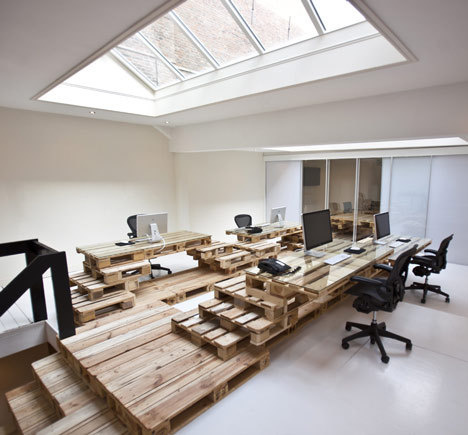 Brandbase Pallets by Most Architecture Dezeen #office #space #work