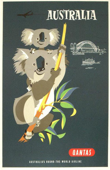 Australia Qantas #illustration #poster #travel #australia