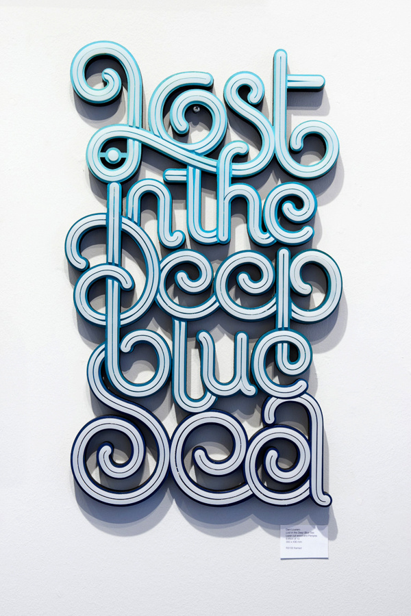 Lost in the deep blue sea Typography Exhibition on Typography Served #typography