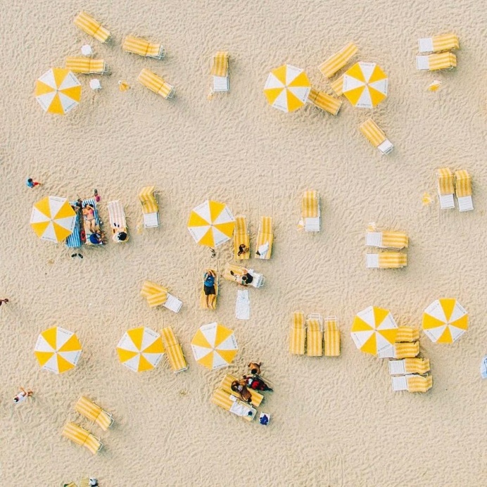 Beachscapes of Miami: Minimalist and Colorful Drone Photography by Luis Aguilera