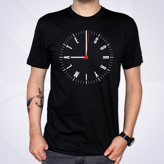 Effektive Studio. +44 (0)141 221 5070 #effektive #shirt #clock #superfancy #typography