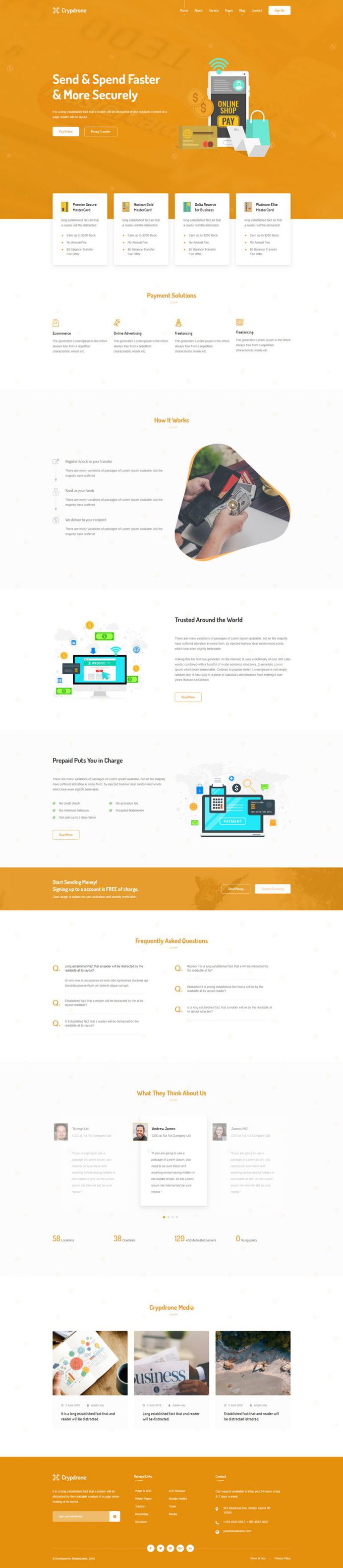 Crypdrone – Multipurpose Cryptocurrency Hosting with WHMCS Template
