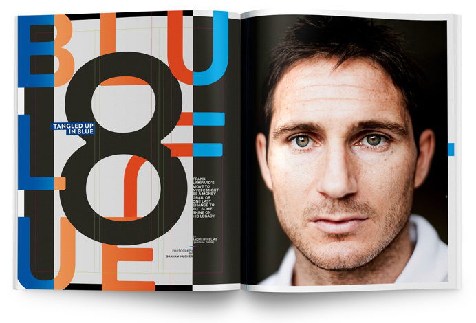 frank lampard layout magazine typography football 8