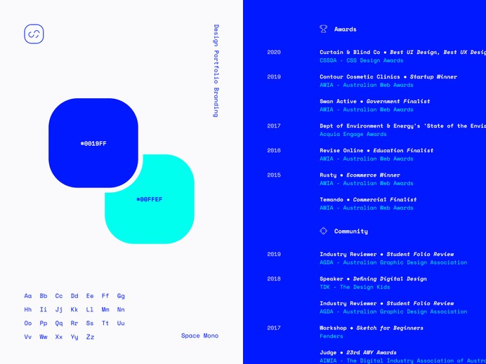 Callum's portfolio branding