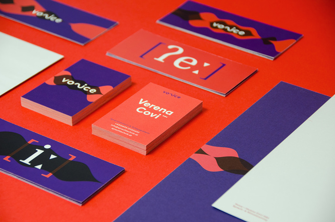 voice — speech and voice training branding corporate design blue red mindsparkle mag business card branding corporate design blue red inte