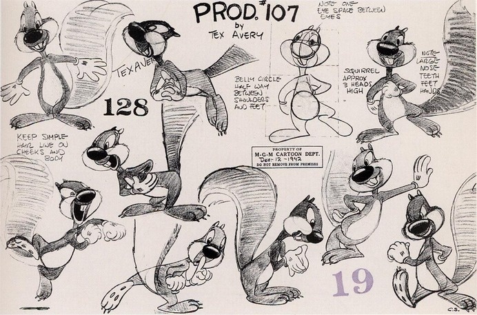 Tex Avery MGM Model Sheets #sketches