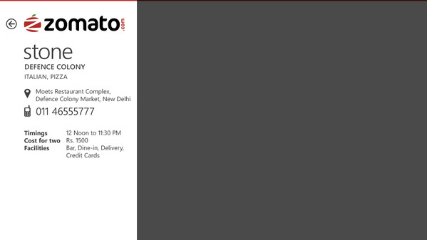 Zomato Windows 8 App on Behance #windows8
