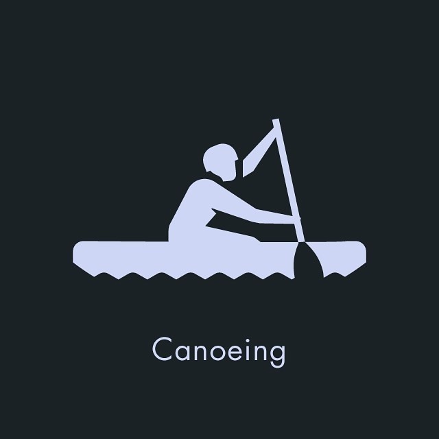 Canoeing - Sports Icon Design by Sascha Elmers #icon #iconic #iconography #picto #pictogram #symbol #sport #sports #olympic #athlete #sports