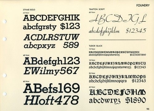Daily Type Specimen | Stymie, Trafton, and Tudor. #type #specimen #typography