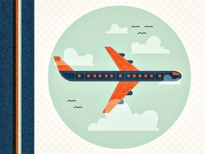 Dribbble - Airplane by Adam Grason #illustration #airplane #texture