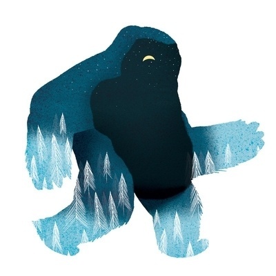 Yeti at Night Art Print by Ryan Snook | Society6 #illustration #character