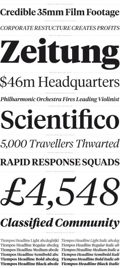 Klim / Retail / Tiempos Headline Samples #zealand #new #design #graphic #klim #tiempos #foundry #type #typography