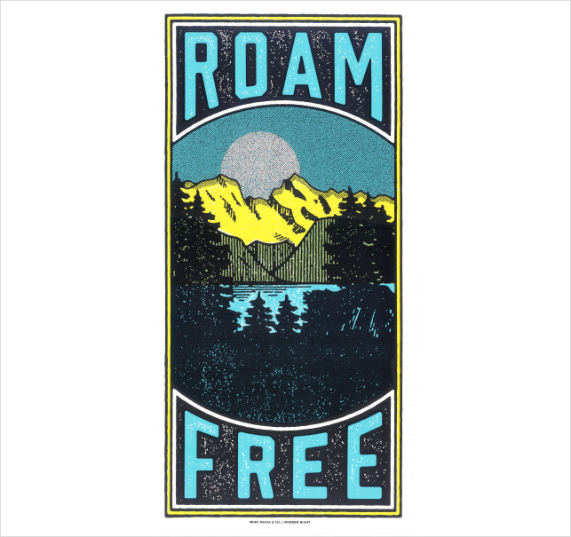 Roam Free by Print Mafia #roam #nature #free #mountains #forest #lake #poster #print #wilderness #printmafia
