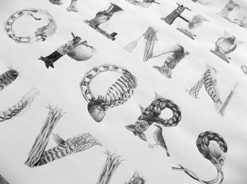 Luke Jones #alphabet #poetry #illustrated #typography