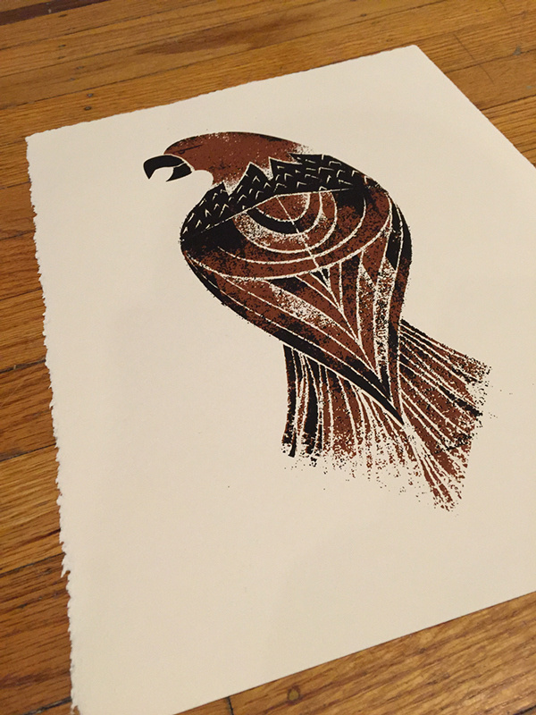 Eagle Print on Behance #print #black #texture #screen #illustration #eagle #brown
