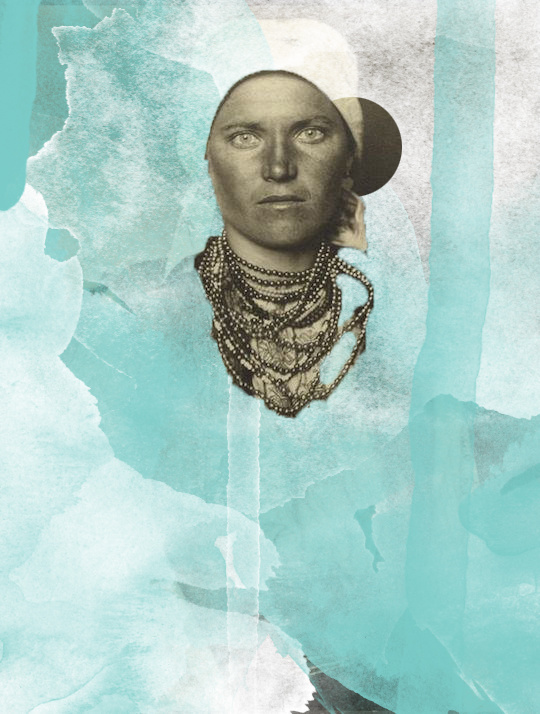 Ellis Island - Nina Barrois #collage #paint #emigrant