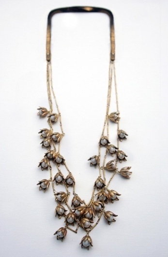 VINTAGE LILY VALLEY BAR CHAIN NECKLACE MULTI by Babetteworld #jewelry #organic #pretty