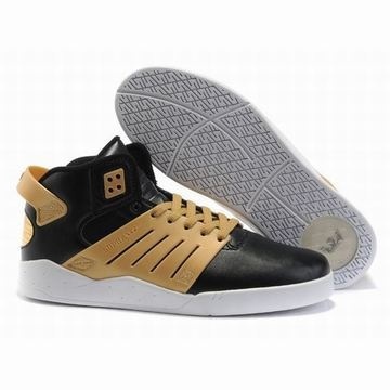 mens supra skytop 3 black gold leather skate shoes #shoes
