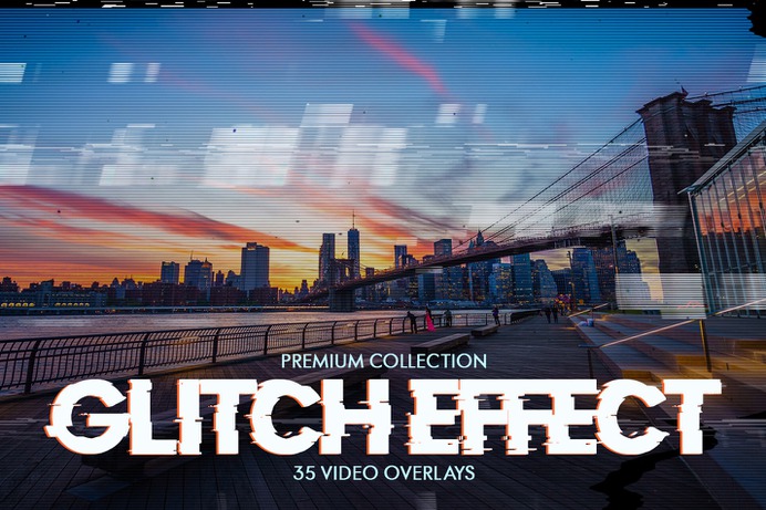 Glitch Effect Video Overlays