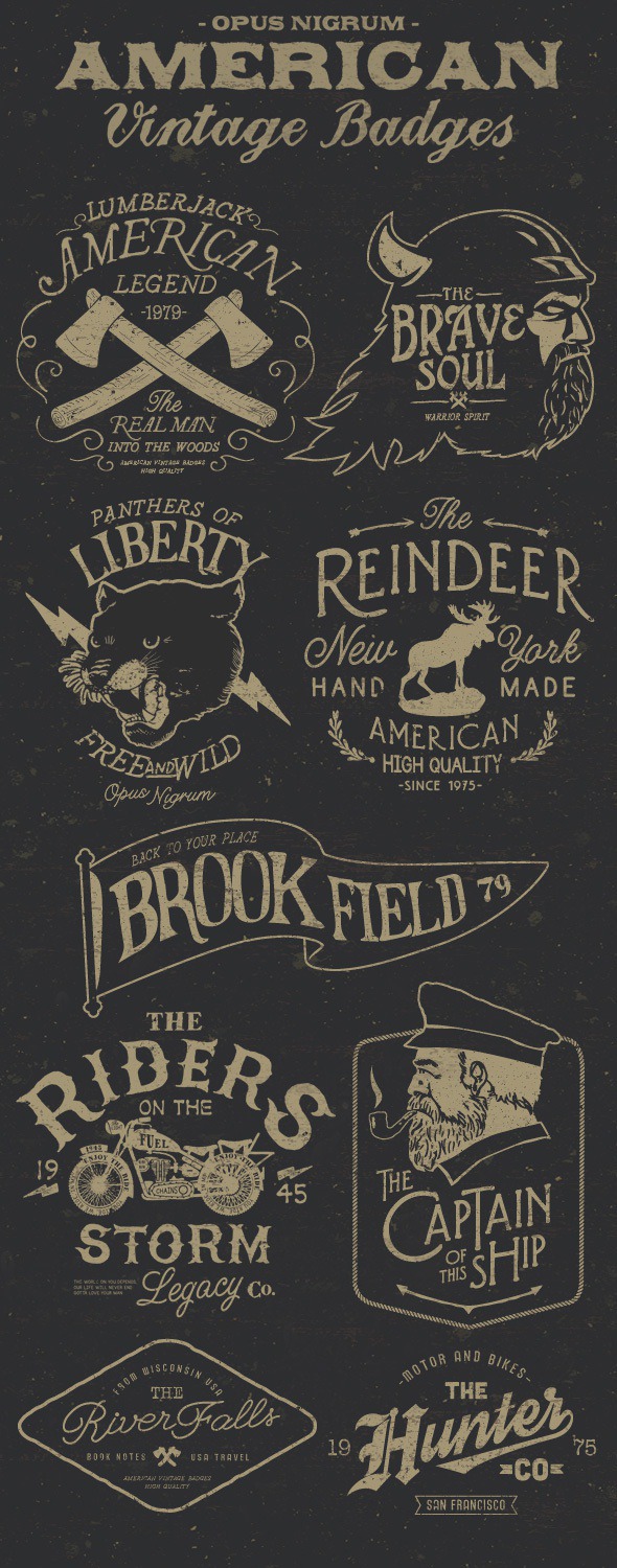 American Vintage Badges