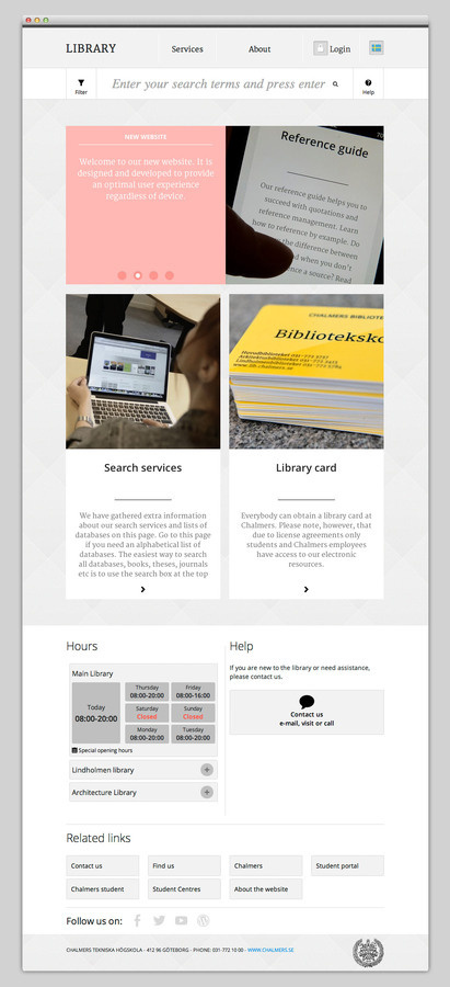 Chalmers Library #website #layout #design #web