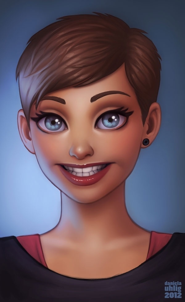 Danis World: pixie cut #girl #eyes #hair #illustration #pixie #short