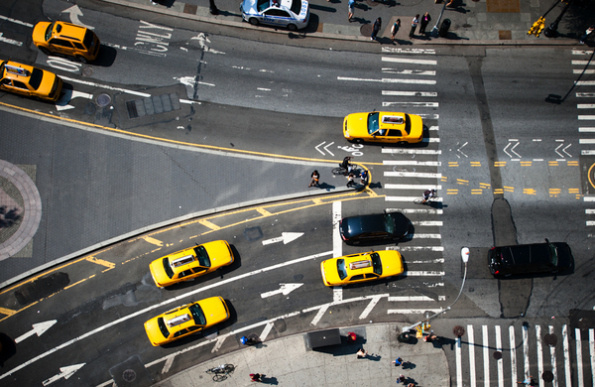 new york yellow newÂ york #contrast #new york #photography #yellow #lines #top #taxi #birds eye view