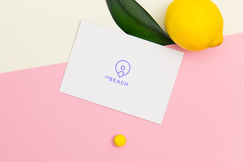 Mit der iOS-App urBeach beschreiben und bewerten User Strände auf der ganzen Welt. So finden andere überall den für sich besten Strand zu #sun #business #pink #card #print #design #graphic #wave #ui #corporate #pin #app #location #startup #logo #lemon #beach #typography