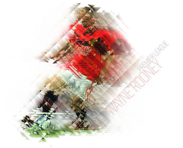 Wayne Rooney Mosaic #neo #geometry #design #tsevis #soccer #cubism #colorful #mosaic #sports