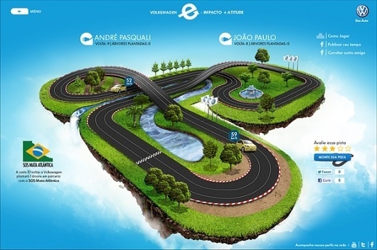 VW . Proposta para VW-E on the Behance Network #barreto #slot #facebook #thiago #game #racing #car