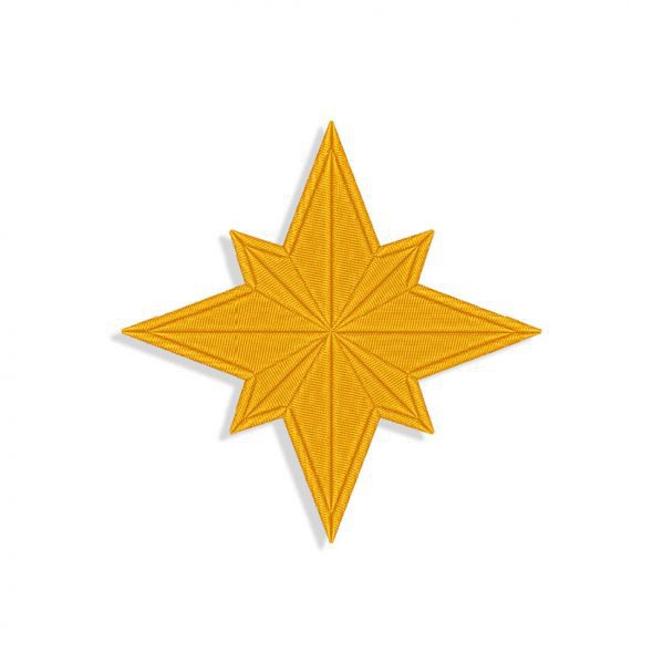 Cap Marvel Star Logo embroidery design