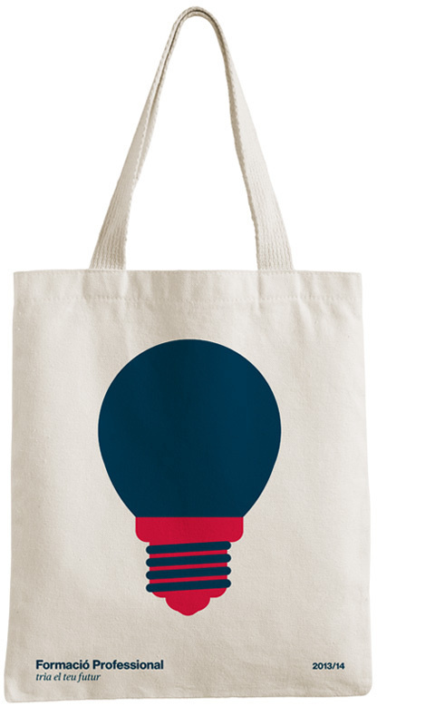 Professional Education Campaign, Terrassa 2013 #bulb #fp #layout #design #totebag #illustrations #formacioprofessional #education #identity #txellgracia