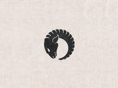 Animal Sign #circular #ink #white #design #graphic #black #horn #art #and #logo #sheep #ram