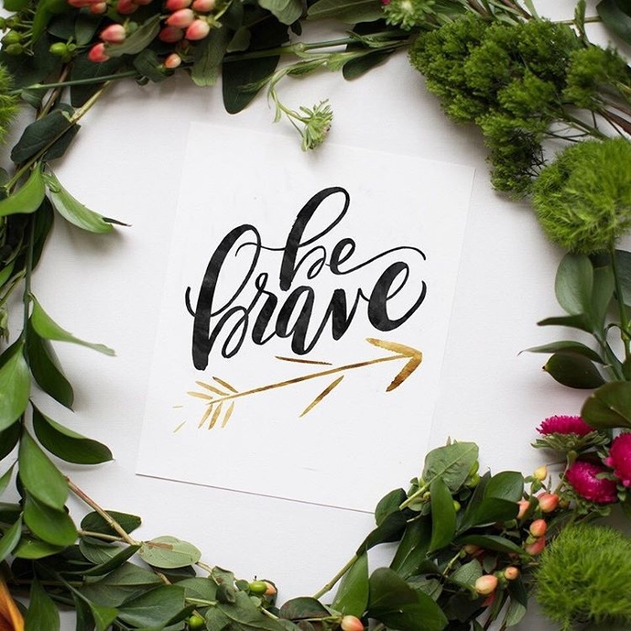 Jenny Highsmith Lettering – be Brave