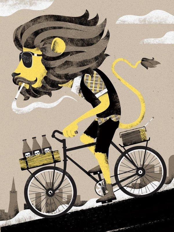 I Shot Him #illustration #mane #lion #bike