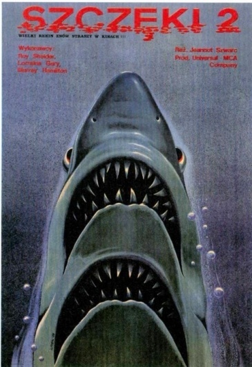 http://damiensaatdjian.tumblr.com/post/3255726947 #polish #movie #jaws #poster #2
